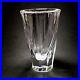 1 (One) ORREFORS RESIDENCE Cut Lead Crystal Twisted 6 Vase-Signed w Silver Tag