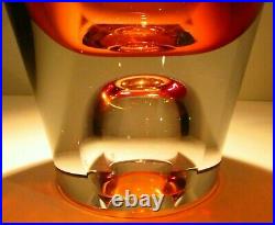10 lbs Kosta Boda Goran Warff Amber Vase Signed & Numbered Art Glass Crystal NIB