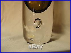 11 1960's Vicke Lindstrand KOSTA Sweden Sommerso Vase with Controlled Bubble
