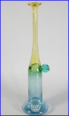 13 7/8 Kosta Boda Glass Bertil Vallien Wind Pipes Vase / Bottle