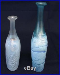 (2) Kosta Boda Art Glass Artist Collection Vases Signed By Bertil Vallien