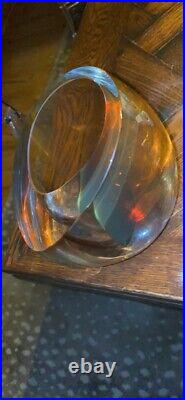 2002 KOSTA BODA modern art glass Amber VASE Swedish designer GORAN WARFF