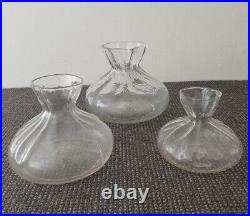 3 Vintage Sea Sweden Kosta Boda Art Glass Vase Rune Strand MCM Danish Modern