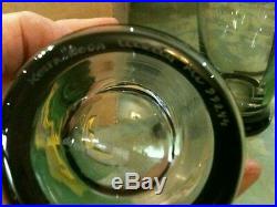 4 SIGNED KOSTA BODA ULRICA HYDMAN 5.5 GLASS TUMBLERS w HAND PAINTED TULIPS new
