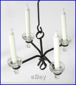 A Bertil Vallien 4 arm candle chandelier for Boda Smide Swedish