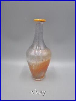 A Kosta Boda, Sweden, Glass Bottle Vase By Monica Backstrom, Etched To Base