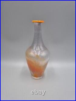 A Kosta Boda, Sweden, Glass Bottle Vase By Monica Backstrom, Etched To Base