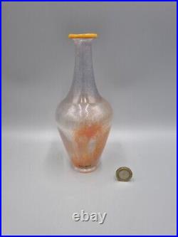 A Kosta Boda, Sweden, Glass Bottle Vase By Monica Backstrom, Etched To Base