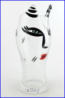 A large clear bubble glass Ulrica Hydman Vallien Open Minds vase Kosta Boda Rare