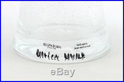 A large clear bubble glass Ulrica Hydman Vallien Open Minds vase Kosta Boda Rare