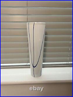 Anna Ehrner Kosta Boda vase woodlands Barcelona white and blue 33cm high