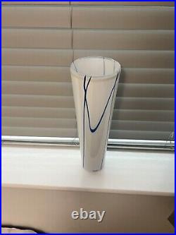 Anna Ehrner Kosta Boda vase woodlands Barcelona white and blue 33cm high