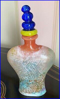 Art Glass Kjell Engman for Kosta Boda Cancan Bottle with Stopper 32 cm tall