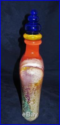 Art Glass Kosta Boda, 89652 Kjell Engman Can Can, Bottle Decanter, 12 tall