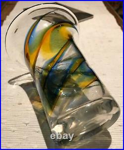 Bauhaus Kosta Boda Goran Warff Signed Swedish Art Glass vase