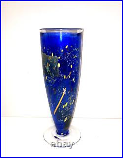 Beautiful Cobalt Blue Kosta Boda Vase Signed and # by Bertil Vallien Excellent