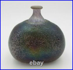 Beautiful KOSTA BODA Bertil Vallien Iridescent VOLCANO Art Glass Cabinet Vase