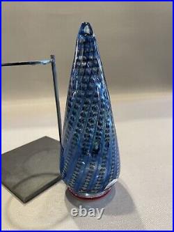Beril Vallien Kosta Boda Limited Edition Hand Blown Art Glass Amphora & Stand