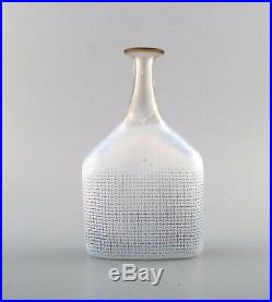 Bertel Vallien for Kosta Boda, Sweden. Vase / bottle, light blue