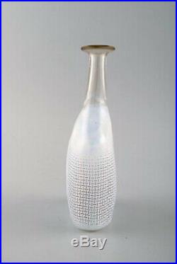 Bertel Vallien for Kosta Boda, Sweden. Vase / bottle, light blue