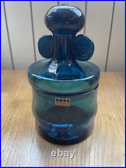 Bertil Vallien Boda Afors kosta Boda Scandinavian glass Blue series 1965