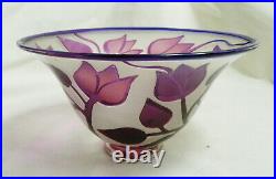 Bertil Vallien Boda Atelja Cameo Glass Flower Bowl