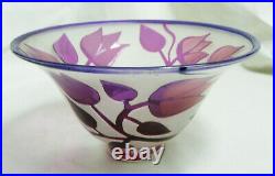 Bertil Vallien Boda Atelja Cameo Glass Flower Bowl