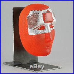 Bertil Vallien (Brains 2018) Large Glass Head Look in Orange