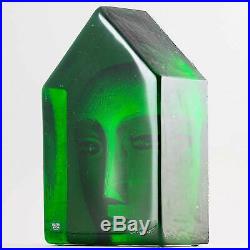 Bertil Vallien (House Inside 2017) Emerald Mask Glass Sculpture