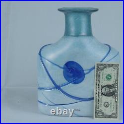 Bertil Vallien Kosta Boda Afors Galaxy Blue 11.5 Vase model 48016 Vintage 1982