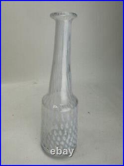 Bertil Vallien Kosta Boda Afors Glass Opalescent Cirrus Bubble Bottle Vase