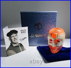 Bertil Vallien Kosta Boda Brains Sculpture I See You Glass Signed, Box, H3