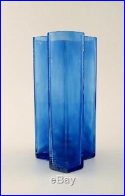 Bertil Vallien, Kosta Boda, Mosaic vase of blue glass art