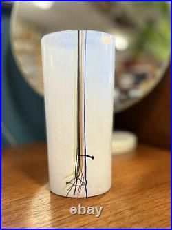 Bertil Vallien Kosta Boda Rainbow? Vintage Art Glass Vase Swedish Signed 48227