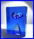Bertil Vallien Kosta Boda Sculpture Stairs Azur Ltd Blue Glass Signed 2018 H6