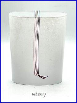 Bertil Vallien Kosta Boda Vintage 70s Signed Swedish Art Glass Rainbow Vase