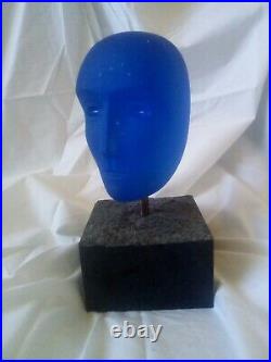 Bertil Vallien Kosta Boda glass head sculpture