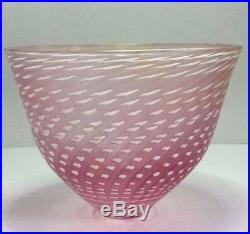 Bertil Vallien Pink Minos Bowl. Artist Collection. Kosta Boda