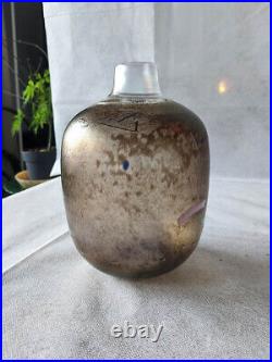Bertil Vallien Rare Vintage Glass Vase from the Tornado series for Kosta Boda