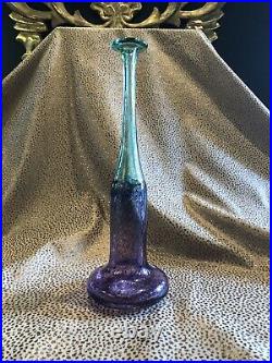 Bertil Vallien Vintage Kosta Boda Artist Signed Wind Pipe Bottle Vase