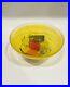 Bertil Vallien for Kosta Boda Artist Collection Yellow Satellite Glass Bowl