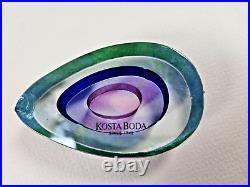 Bertil Vallien for Kosta Boda EGG Signed Numbered Art Glass Paperweight