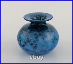 Bertil Vallien for Kosta Boda. Vase in blue mouth blown art glass. 1980's