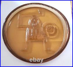 Boda 1960's Swedish Amber Glass Viking Bowl by Erik Hoglund Mid Century 17cm VGC