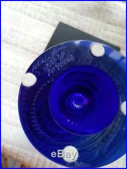 Brand New Zoom VASE Goran Warff for Kosta Boda in Box Blue Controlled Bubbles