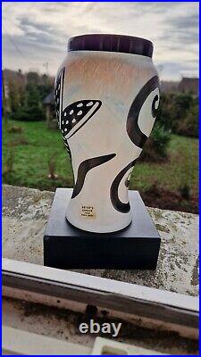 Caramba Ulrica Hydman Glass Vase For Kosta Boda Signed Numbered