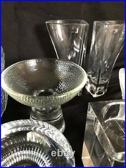 Collection of 14 pieces vintage Swedisch art glass. Kosta boda & Orrefors