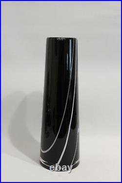 Design Glass Vase Barcelona Black Kosta Boda Anna Ehrner H 32cm SIGNED RARE