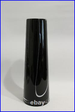Design Glass Vase Barcelona Black Kosta Boda Anna Ehrner H 32cm SIGNED RARE