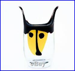 Erik Höglund Bull Vase in Glass 1992